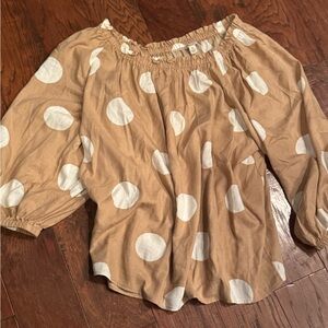 Cato White Polka Dot Blouse